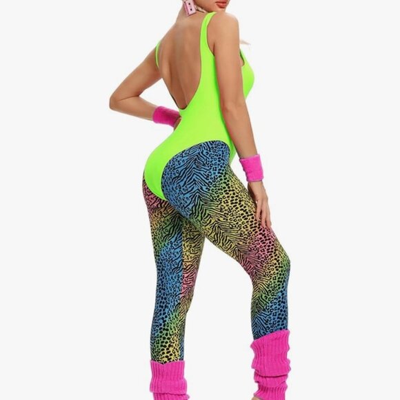 MIAIULIA Women's Retro 80s/90s Inspired High Cut Low Back Padding One Piece Swim - Picture 2 of 4